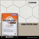 Custom Building Products Polyblend Plus #386 Oyster Gray 25 lb. Sanded Grout