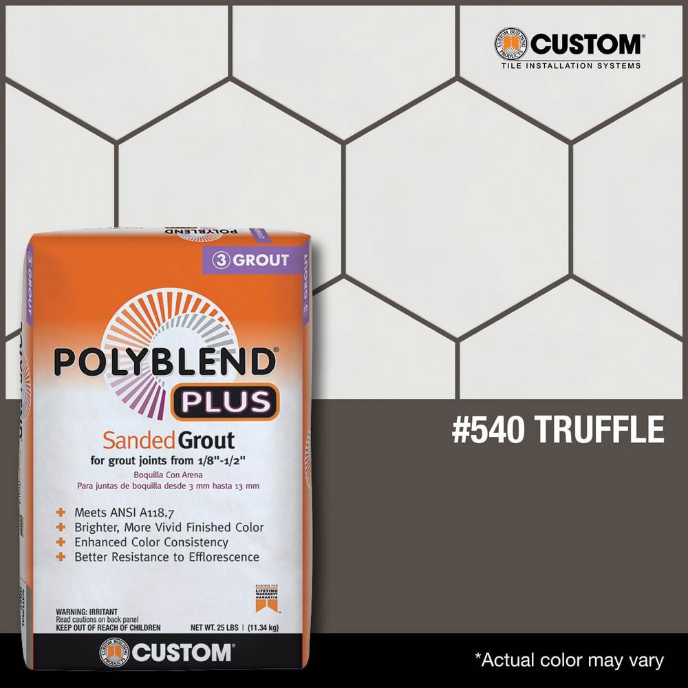 Custom Building Products Polyblend Plus #540 Truffle 25 lb. Sanded Grout