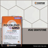 Custom Building Products Polyblend Plus #542 Graystone 25 lb. Sanded Grout