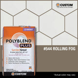 Custom Building Products Polyblend Plus #544 Rolling Fog 25 lb. Sanded Grout
