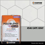 Custom Building Products Polyblend Plus #546 Cape Gray 25 lb. Sanded Grout