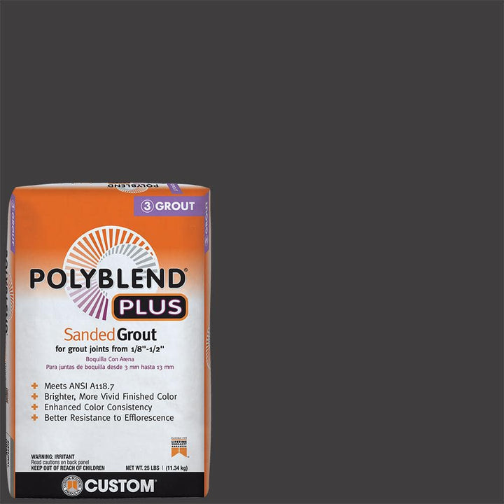Custom Building Products Polyblend Plus #60 Charcoal 25 lb. Sanded Grout