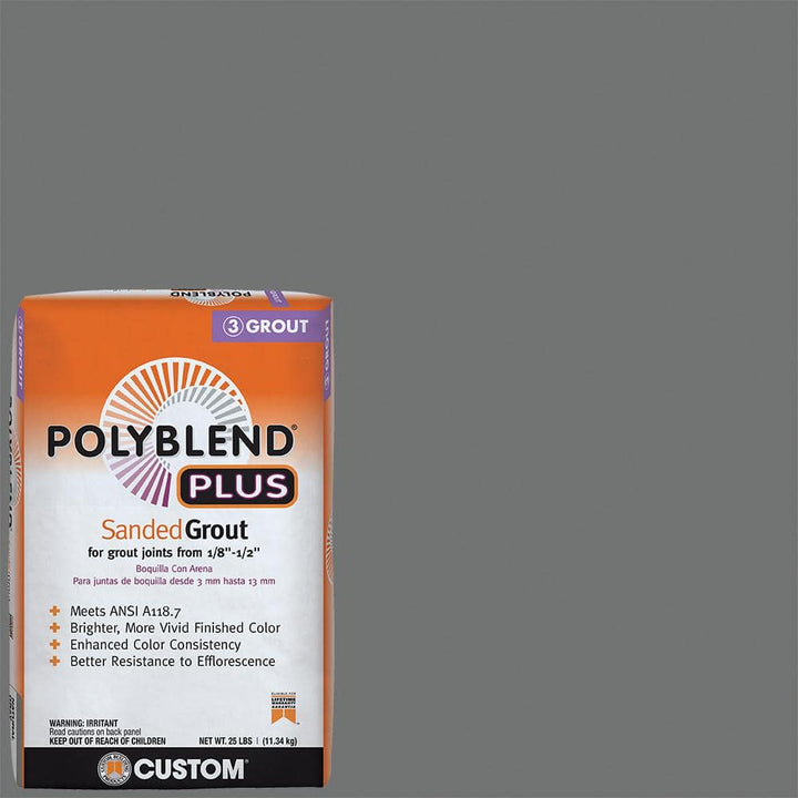 Custom Building Products Polyblend Plus #644 Shadow 25 lb. Sanded Grout