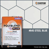 Custom Building Products Polyblend Plus #645 Steel Blue 25 lb. Sanded Grout