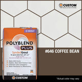 Custom Building Products Polyblend Plus #646 Coffee Bean 25 lb. Sanded Grout