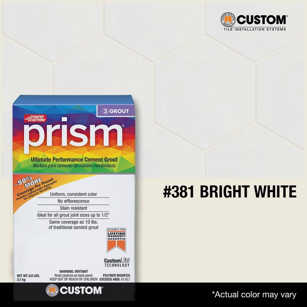 Custom Building Products Prism #381 Bright White 17 lb. Ultimate Performance Rapid Setting Grout