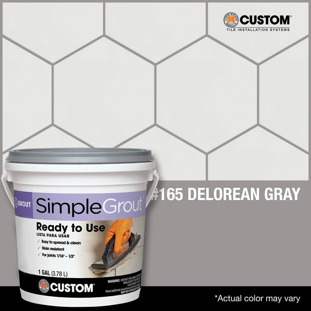 Custom Building Products SimpleGrout #165 Delorean Gray 1 qt. Premixed Grout