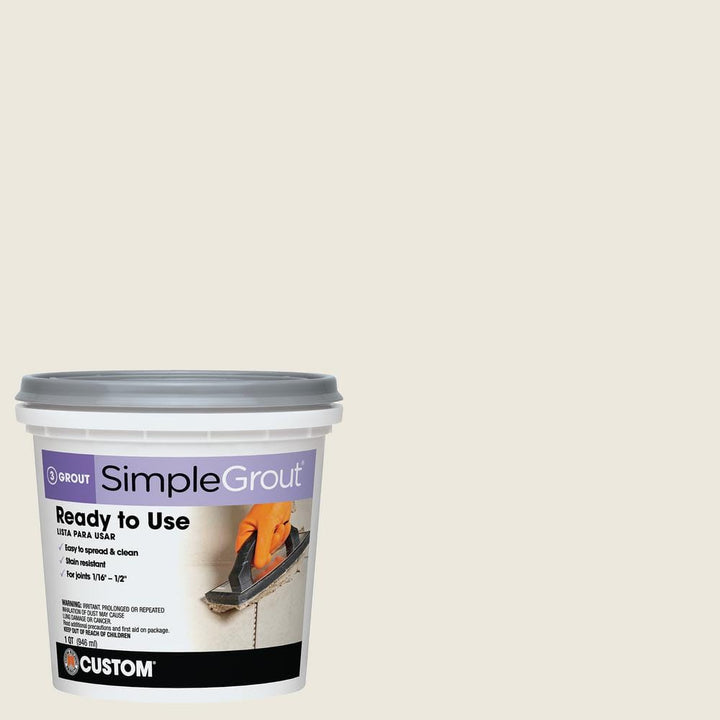 Custom Building Products SimpleGrout #381 Bright White 1 qt. Pre-Mixed Grout