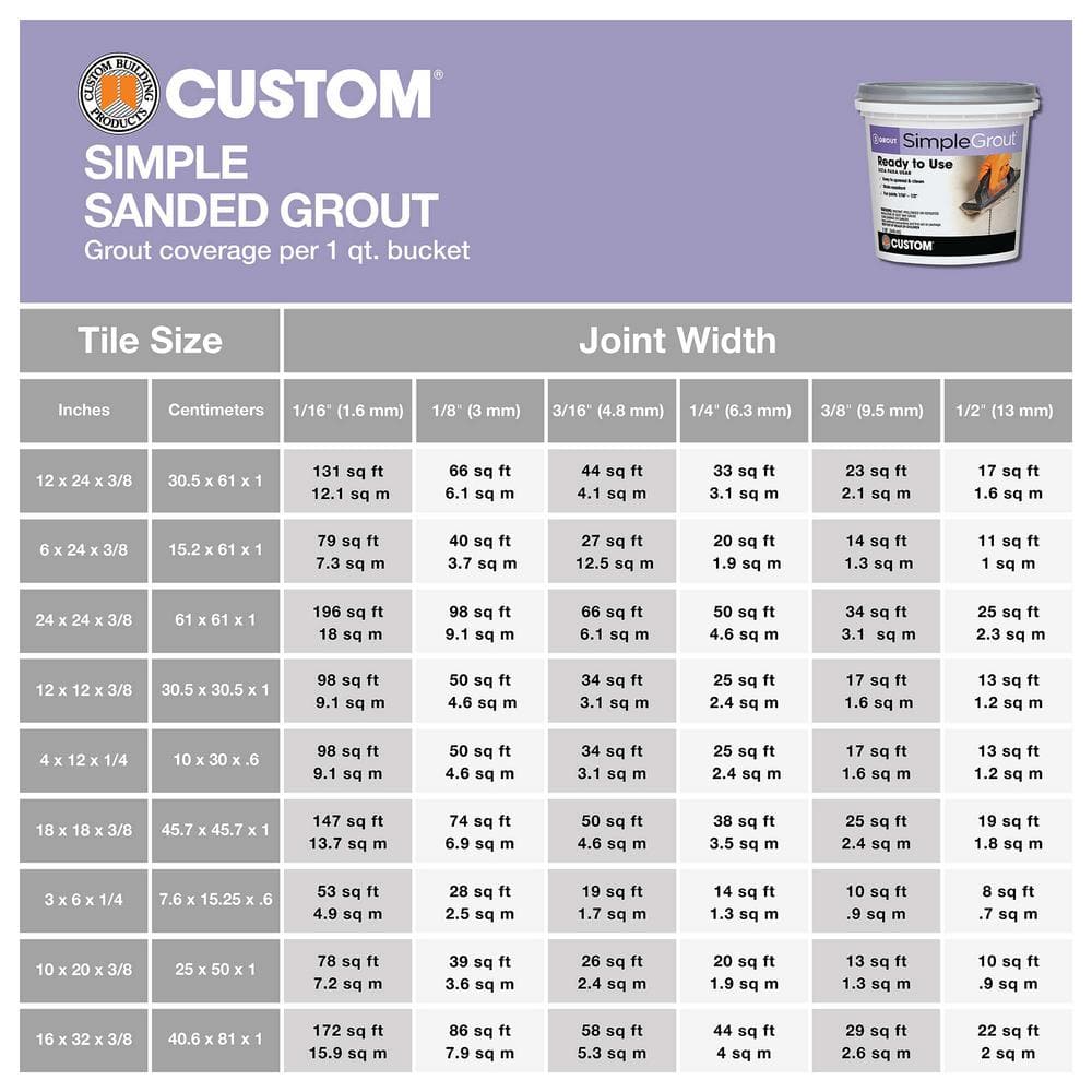Custom Building Products SimpleGrout #640 Arctic White 1 qt. Pre-Mixed Grout