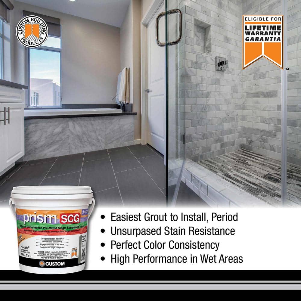 Custom Building Products Prism SCG #382 Bone 1 gal. Ultimate Performance Pre-Mixed Single Component Grout