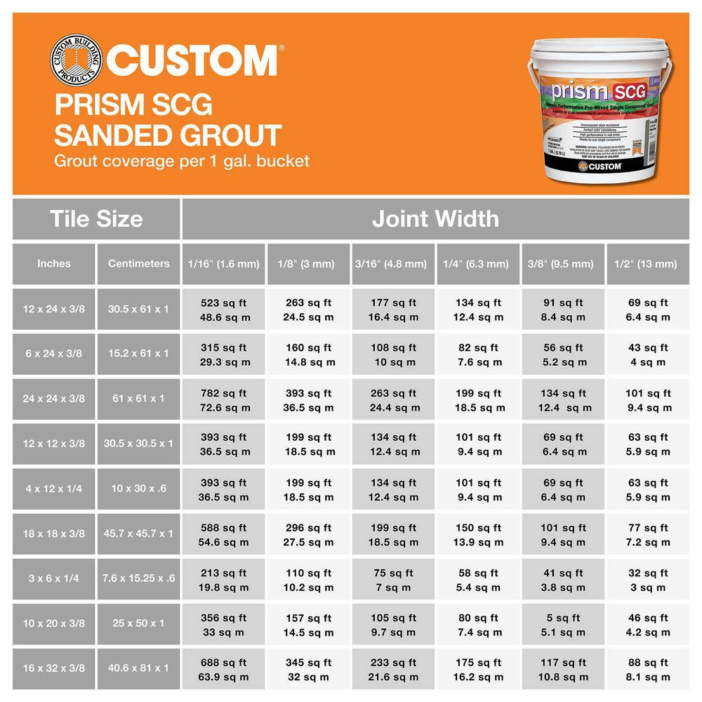 Custom Building Products Prism SCG #60 Charcoal 1 gal. Ultimate Performance Pre-Mixed Single Component Grout