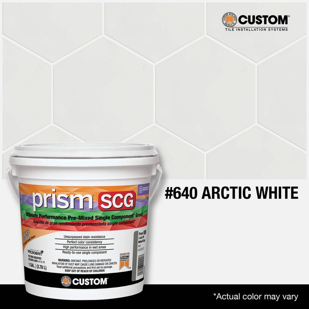 Custom Building Products Prism SCG #640 Arctic White 1 gal. Ultimate Performance Pre-Mixed Single Component Grout