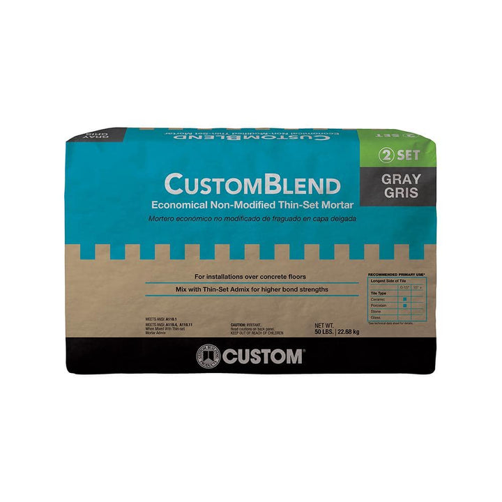Custom Building Products CustomBlend 50 lb. Gray Economical Non-Modified Thinset Mortar