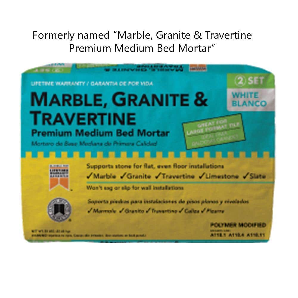 Custom Building Products Natural Stone and Large Tile 50 lb. White Premium Thinset Mortar