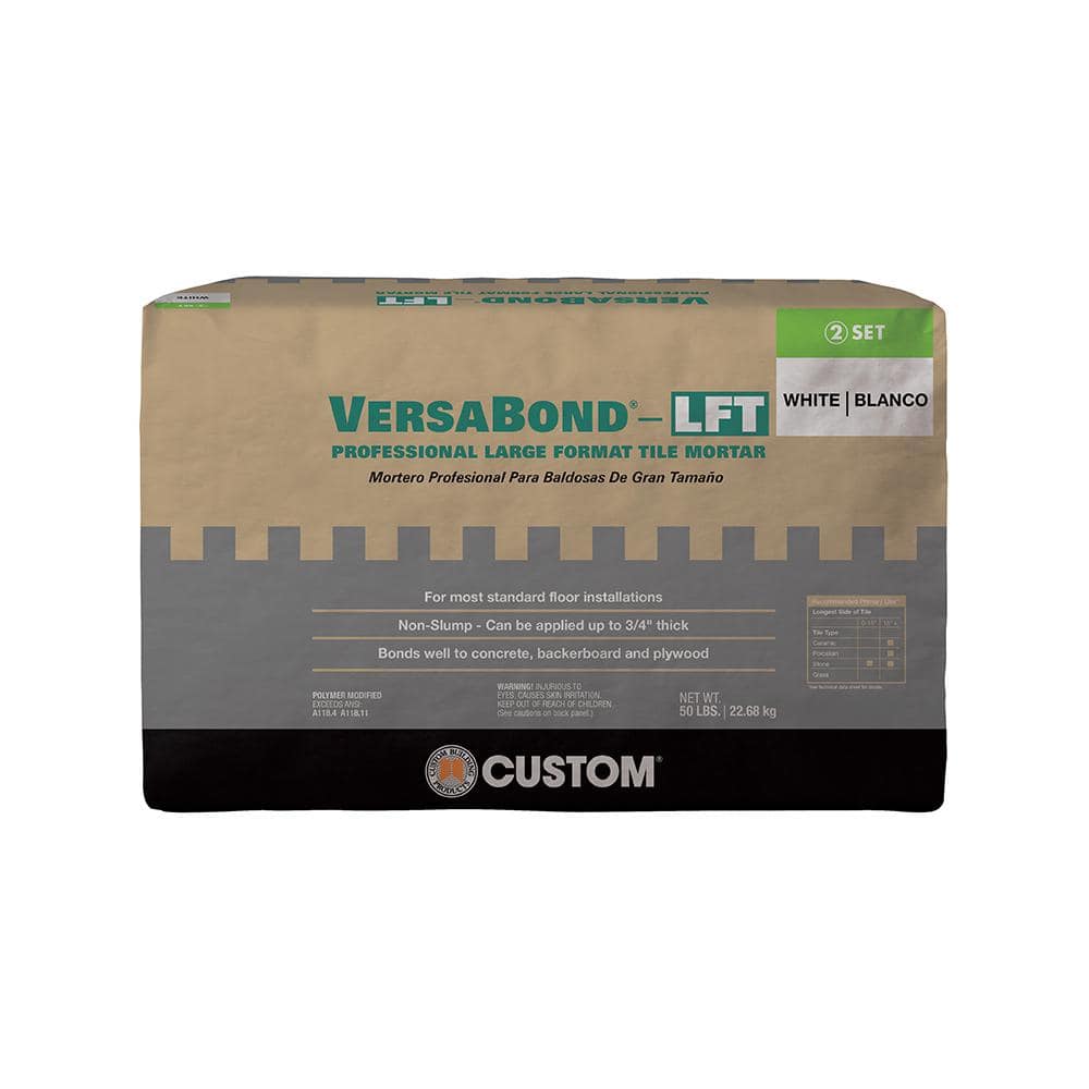 Custom Building Products VersaBond-LFT 50 lb. White Professional Medium Bed Large Format Tile Mortar