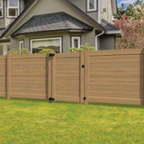 Barrette Outdoor Living 46 in. x 6 ft. Vinyl Privacy Horizontal Fence Gate - Cypress Finish