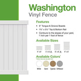 Barrette Outdoor Living Washington 6 ft. H x 6 ft. W Cypress Vinyl Privacy Fence Panel (Unassembled)