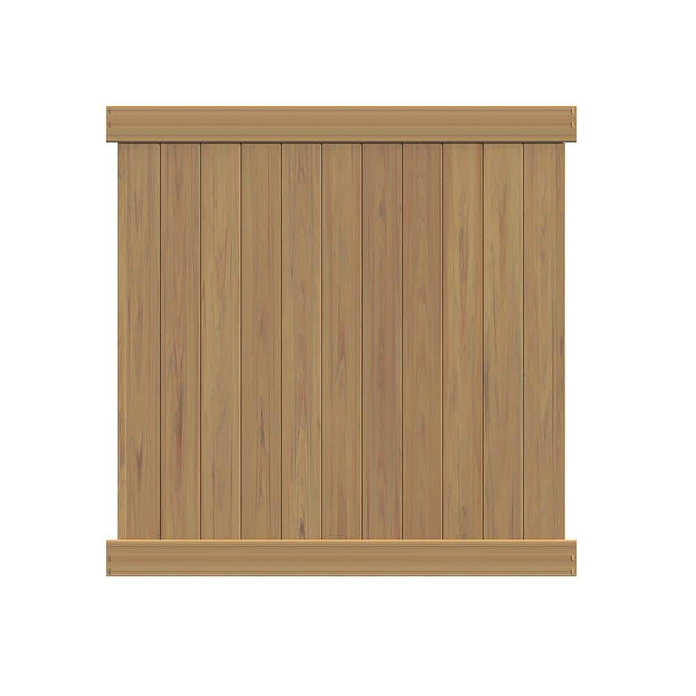 Barrette Outdoor Living Washington 6 ft. H x 6 ft. W Cypress Vinyl Privacy Fence Panel (Unassembled)