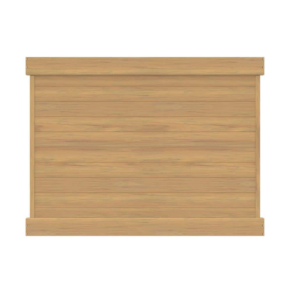 Barrette Outdoor Living Cypress Privacy Vinyl Fence Panel - Horizontal 6 ft. H x 8 ft. W
