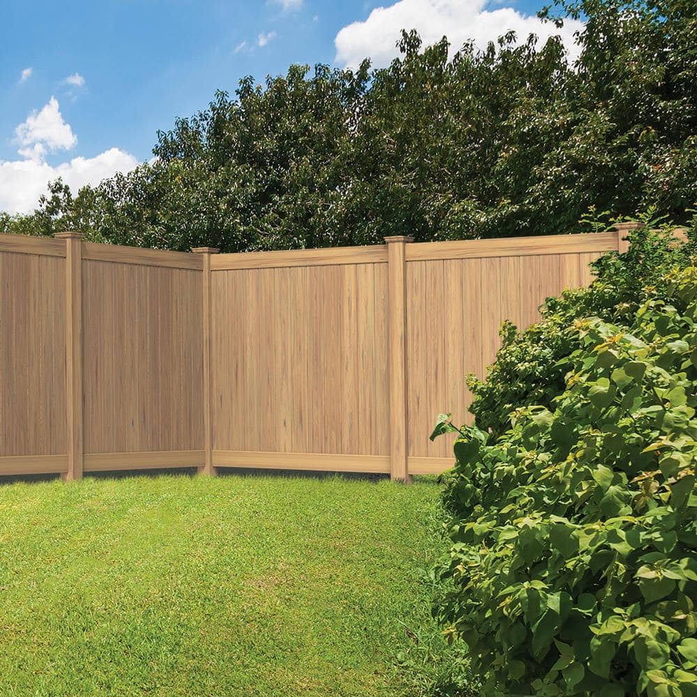 Barrette Outdoor Living 5 in. x 5 in. x 8-1/2 ft. Cypress Vinyl Fence Corner Post