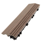 CREATIVE SURFACES 3 in. x 12 in. Composite Deck Tile Edge Trim in Cypress (4-Pieces Per Box)
