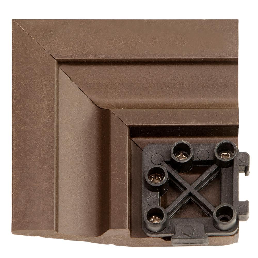 CREATIVE SURFACES 3 in. x 3 in. Composite Deck Tile Corner Trim in Cypress (4-Pieces Per Box)