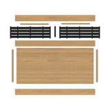 Barrette Outdoor Living Horizontal Boardwalk Semi-Privacy Vinyl Fence Panel 6x8 - Cypress