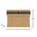 Barrette Outdoor Living Horizontal Boardwalk Semi-Privacy Vinyl Fence Panel 6x8 - Cypress