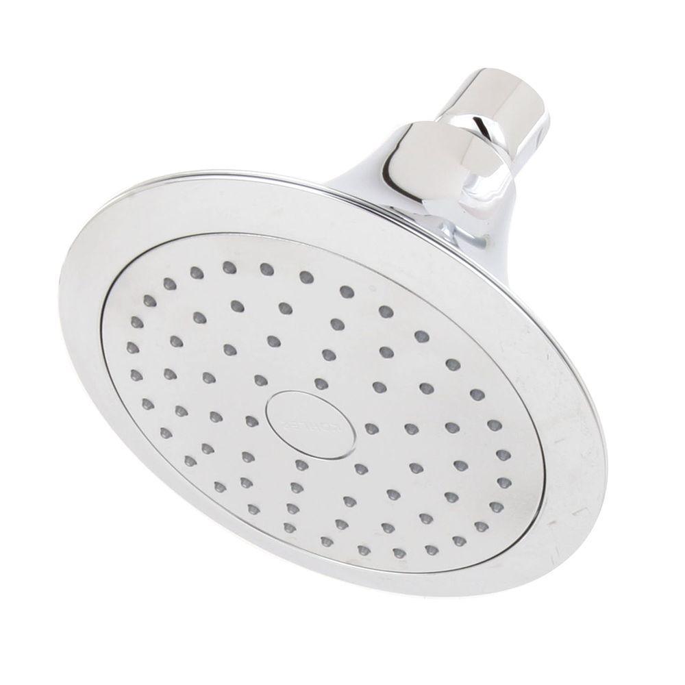 Forte 1-Spray 5.5 in. Single Wall Mount Fixed Rain Shower Head in Vibrant Brushed Nickel - Super Arbor