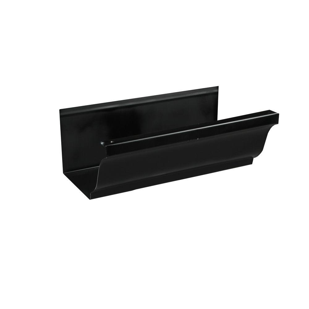 5 in. x 8 ft. K-Style Black Aluminum Gutter