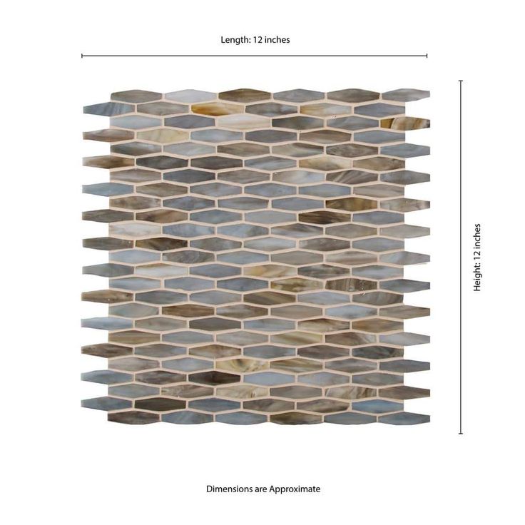 MSI Savoy Interlocking 12 in. x 12 in. x 8mm Glass Mesh-Mounted Mosaic Tile (10 sq. ft. / case)