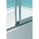 Prevail 59-3/8 in. x 56-3/8 in. Framed Sliding Tub/Shower Door in Silver with Handle - Super Arbor