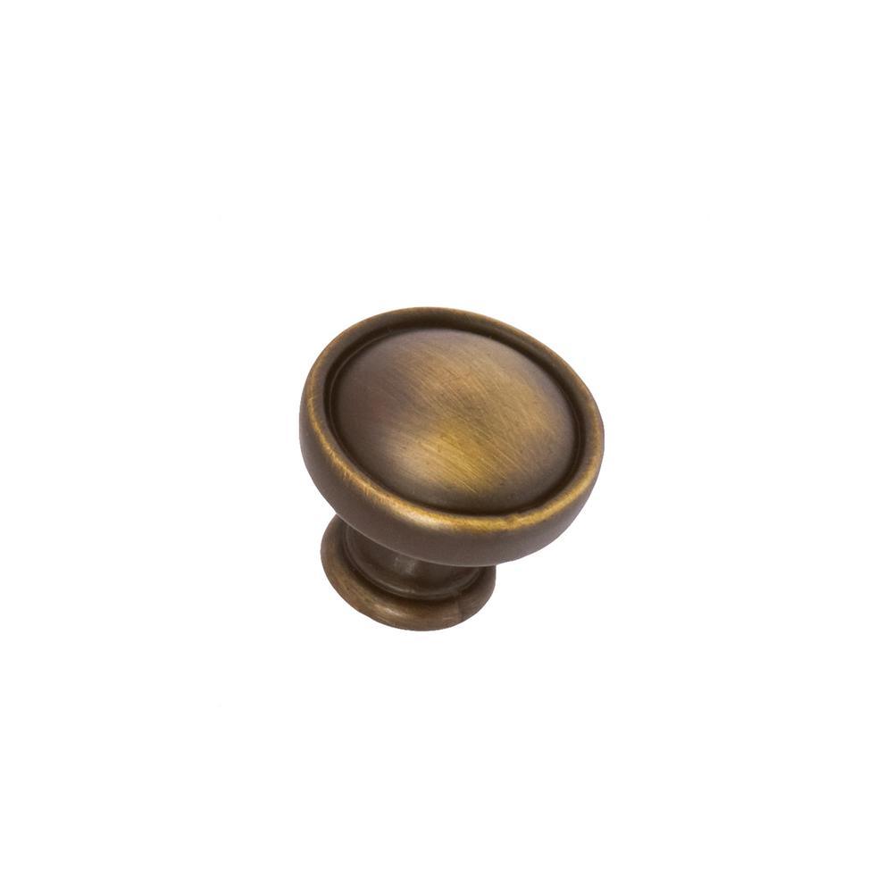 Grayson 1-1/8 in. Satin Brass Round Cabinet Knob - Super Arbor