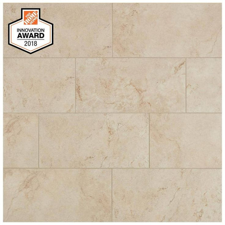Lifeproof Limestone 12 in. x 24 in. Glazed Porcelain Floor and Wall Tile (15.6 sq. ft. / case)