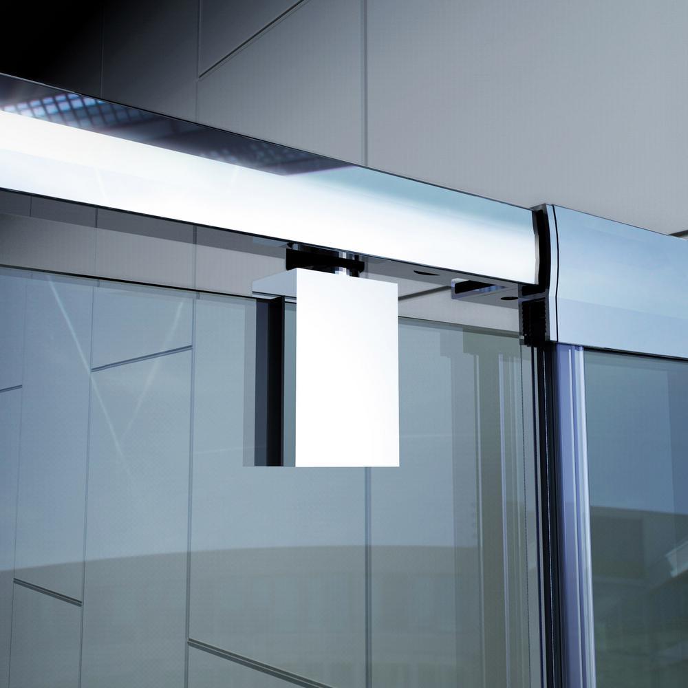 Flex 32 to 36 in. x 72 in. Framed Pivot Shower Door in Chrome - Super Arbor
