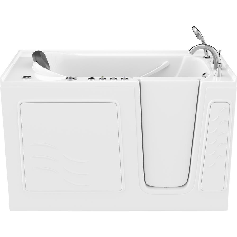 Safe Premier 59 in. Right Drain Walk-in Air and Whirlpool Bathtub in White - Super Arbor
