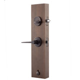 Craftsman Tuscan Bronze Door Handleset with Contemporary Lever Trim - Super Arbor