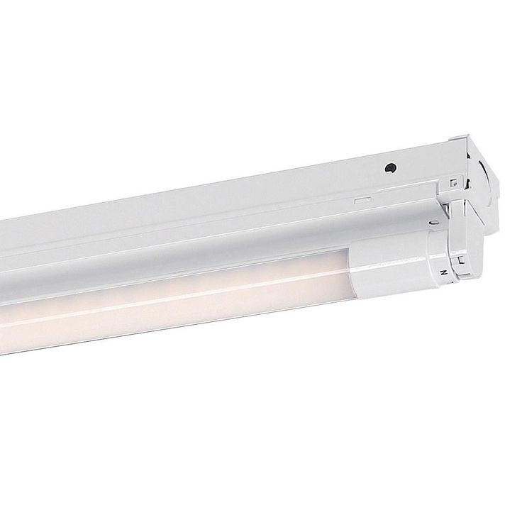4 ft. 32-Watt 1-Lamp Fluorescent White Commercial Grade Instant Start T8 Narrow Strip Light Fixture