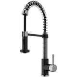 Edison Single-Handle Pull-Down Sprayer Kitchen Faucet in Stainless Steel - Super Arbor