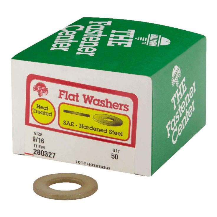 Hillman Yellow Dichromate Steel 9/16 in. SAE Flat Washer, 50-Pack