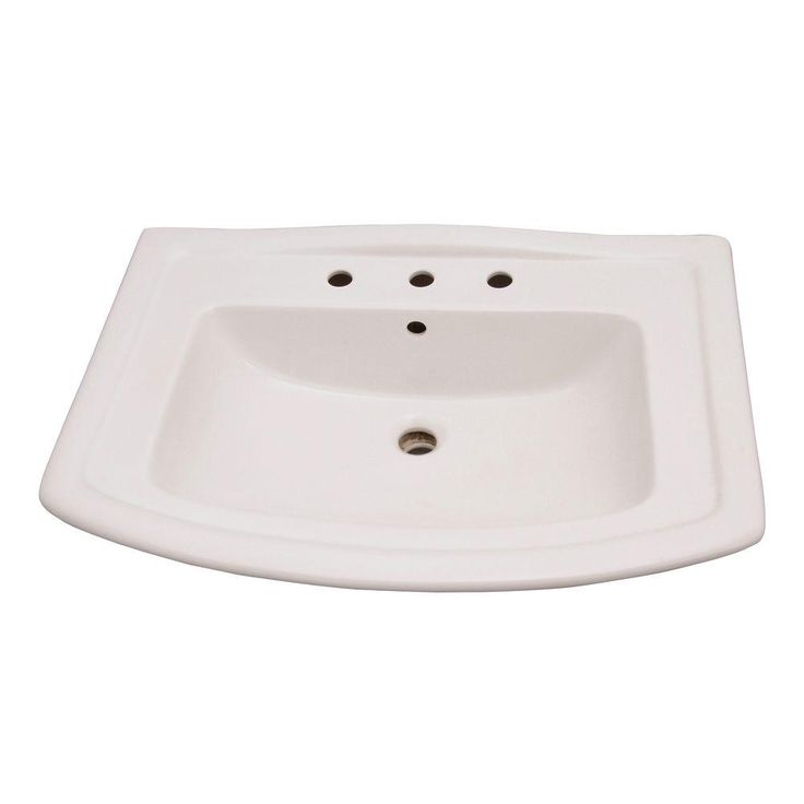 Washington 650 25 in. Pedestal Combo Bathroom Sink in White