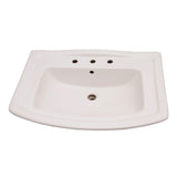 Washington 650 25 in. Pedestal Combo Bathroom Sink in White