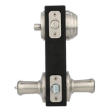 Tustin Satin Nickel Exterior Entry Door Lever and Single Cylinder Deadbolt Combo Pack Featuring SmartKey Security - Super Arbor