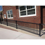 24 ft. x 1.9 in. Textured Black Aluminum Round ADA Handrail - Super Arbor
