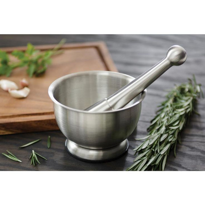 4.7 in. x 3.3 in. Stainless Steel Mortar and Pestle