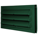 9-3/8 in. x 17-1/2 in. Foundation Vent Kit w/ Trim Ring and Optional Fixed Louvers (Galvanized Screen) #117 Bright White - Super Arbor