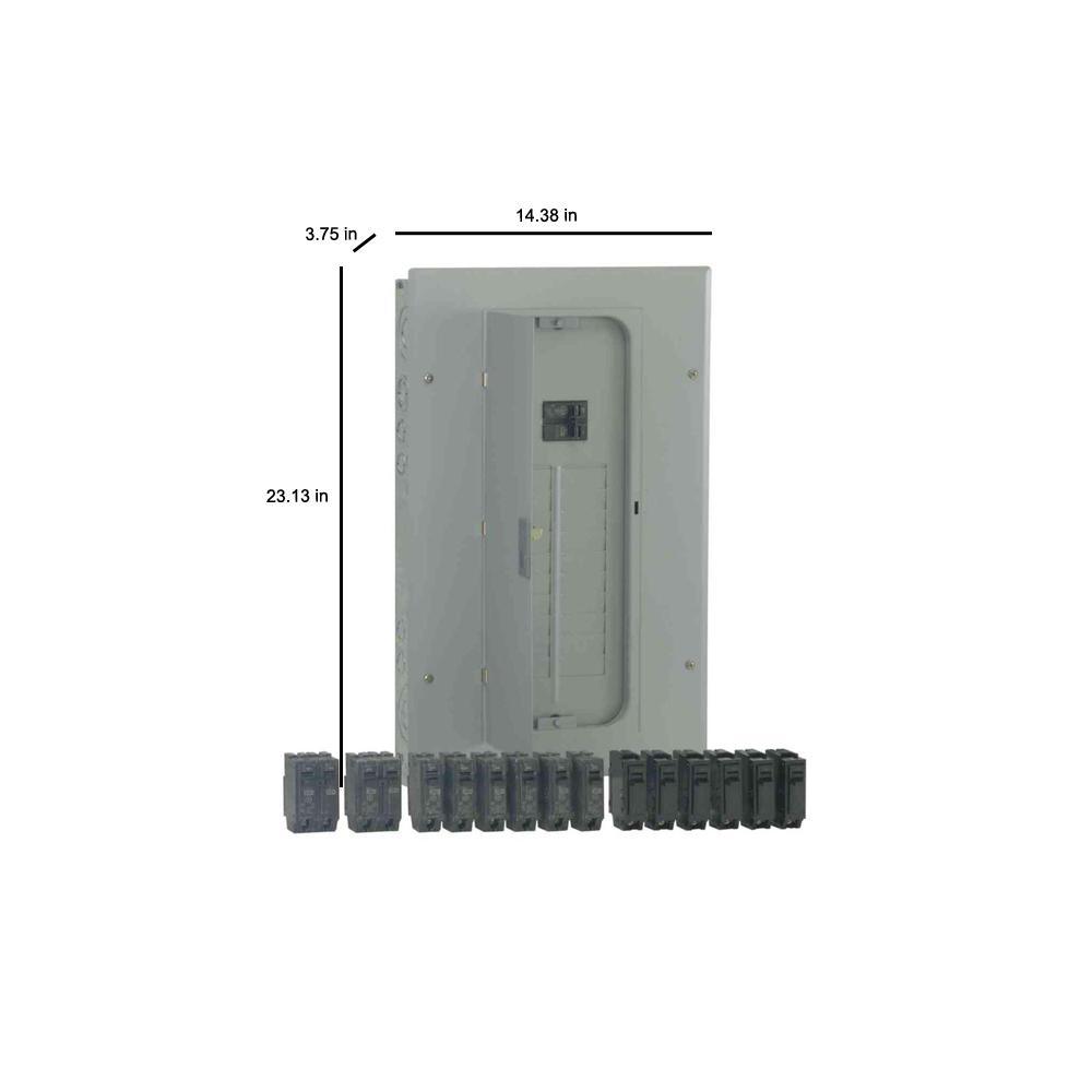 PowerMark Gold 100 Amp 20-Space 20-Circuit Indoor Main Breaker Value Kit Includes Select Circuit Breakers - Super Arbor