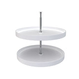 Rev-A-Shelf 28 in White Polymer Full-Circle Lazy Susan, 2-Shelf