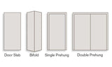RELIABILT 32x80 Wood Half Lite Primed Slab Front Door