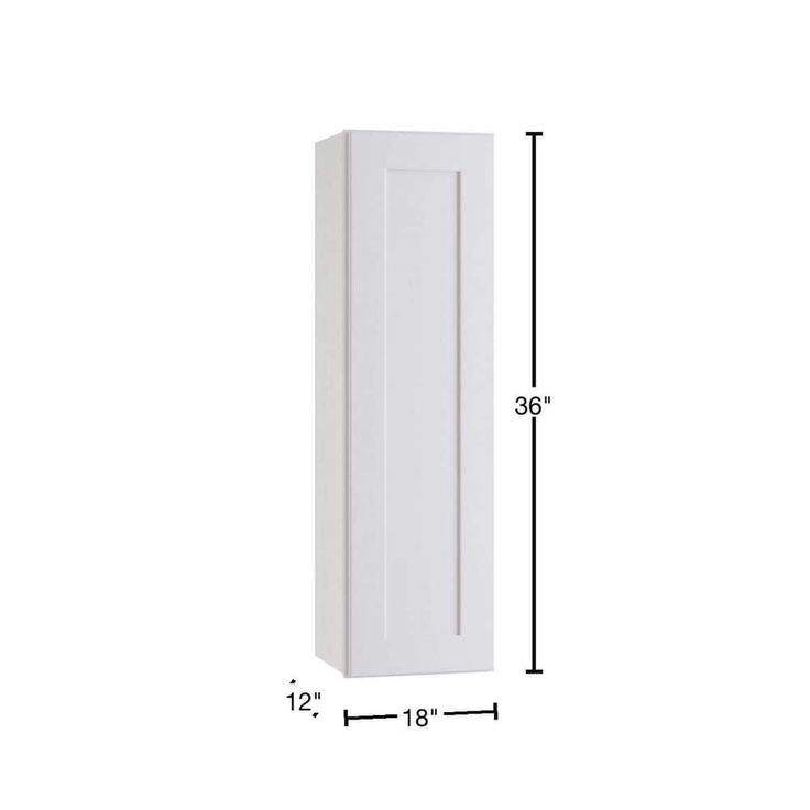 Home Decorators Collection Newport 18 in. W x 12 in. D x 36 in. H Assembled Plywood Wall Kitchen Cabinet in Pacific White with Soft Close